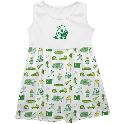 Girls Toddler Vive La Fete Oregon Ducks Impressions Artwork Tank Top Dress