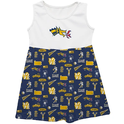 Girls Youth Vive La Fete Navy Drexel Dragons Impressions Artwork Tank Top Dress