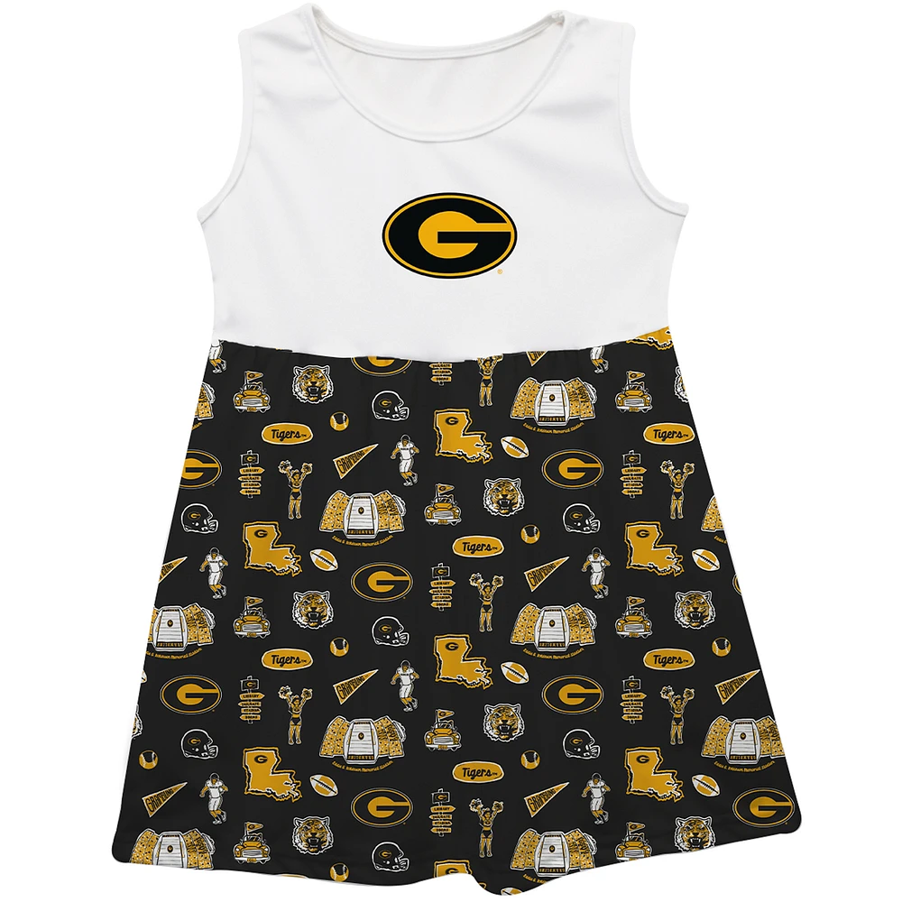 Girls Youth Vive La Fete Black Grambling Tigers Impressions Artwork Tank Top Dress