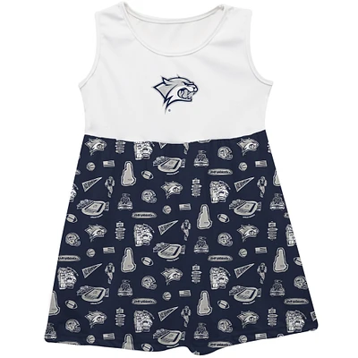 Girls Youth Vive La Fete Navy New Hampshire Wildcats Impressions Artwork Tank Top Dress