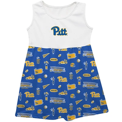 Girls Youth Vive La Fete  Royal Pitt Panthers Impressions Artwork Tank Top Dress