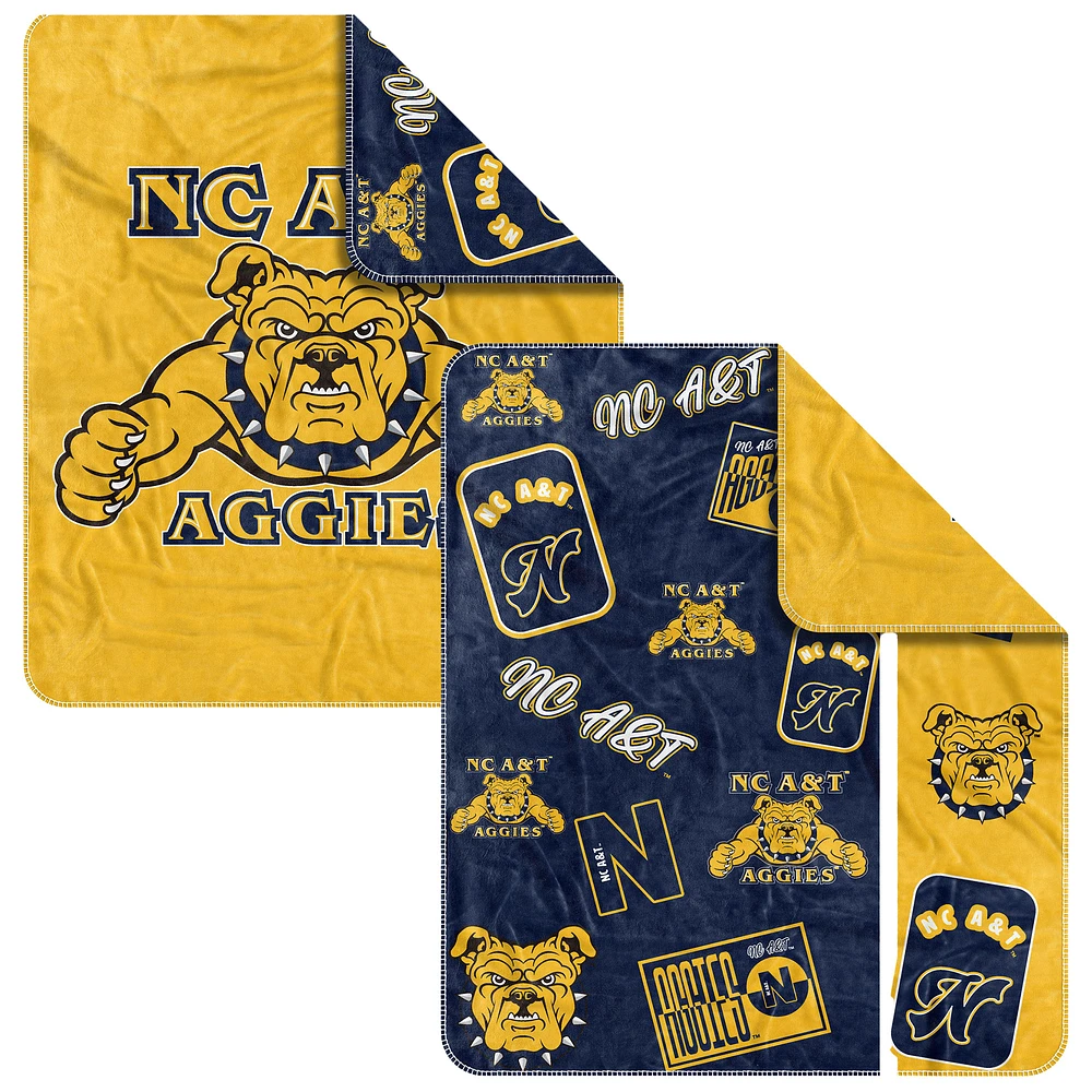 North Carolina A&T Aggies 50” x 60” Dream Weave Throw Blanket