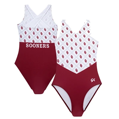 Youth Crimson Oklahoma Sooners Elite Replica Leotard