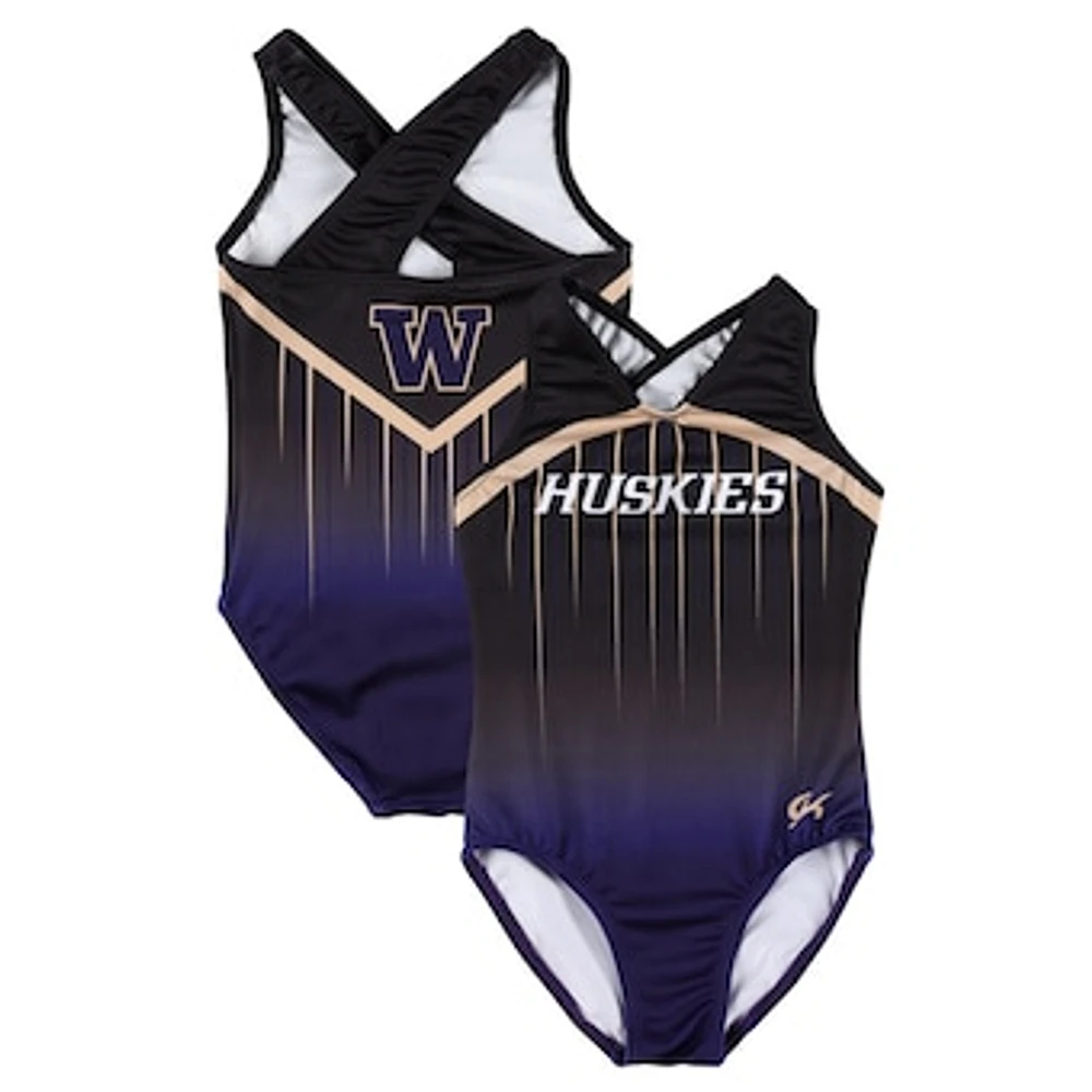 Youth Black Washington Huskies Elite Replica Leotard