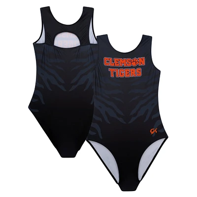 Youth Black Clemson Tigers Elite Spirit Leotard