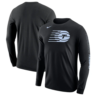 Unisex Nike Black Toronto Tempo Logo Long Sleeve T-Shirt