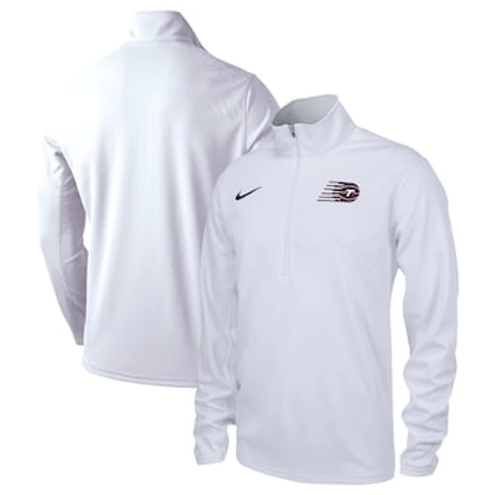 Unisex Nike White Toronto Tempo Performance Quarter-Zip Jacket