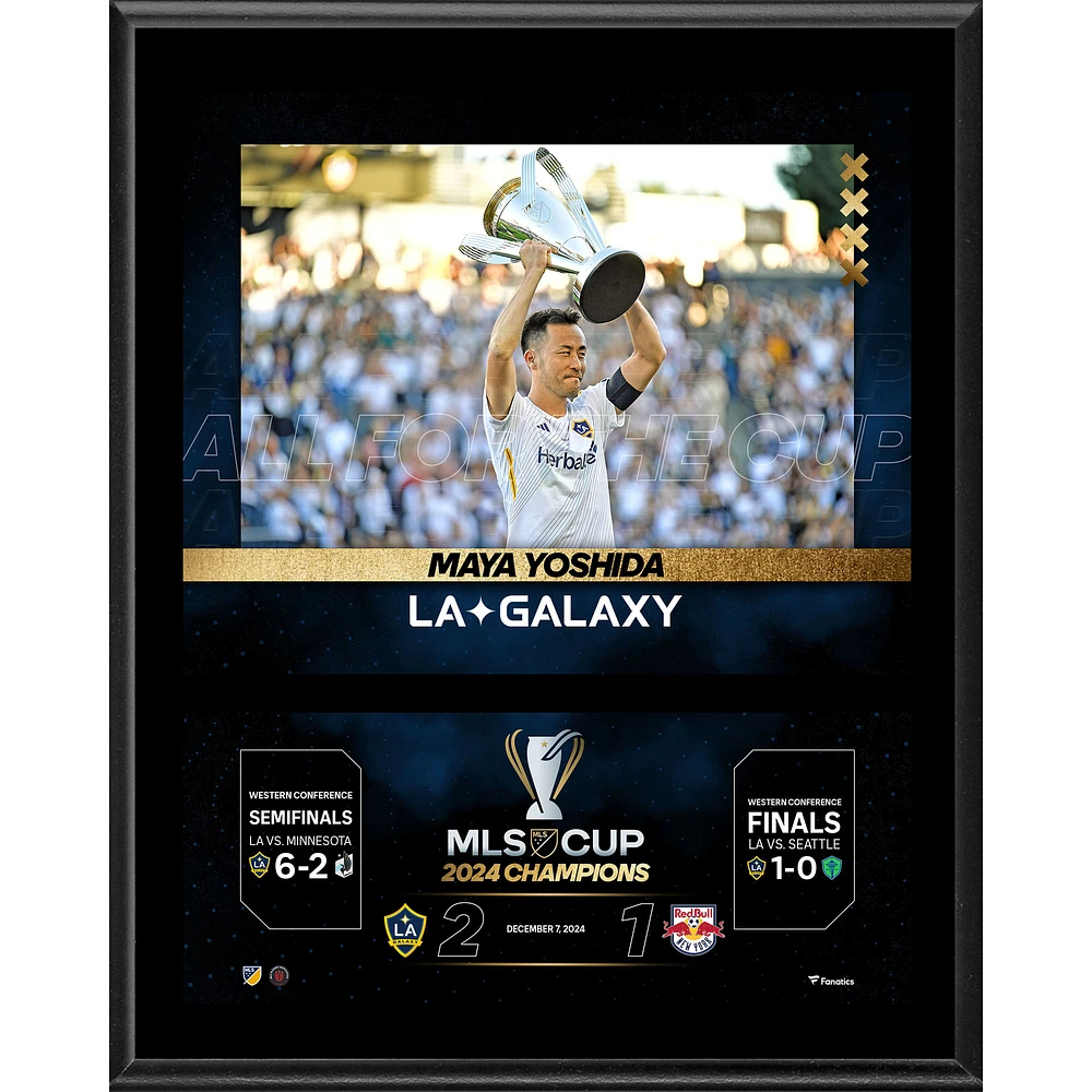 Maya Yoshida LA Galaxy 2024 MLS Cup Champions 10.5" x 13" Sublimated Plaque