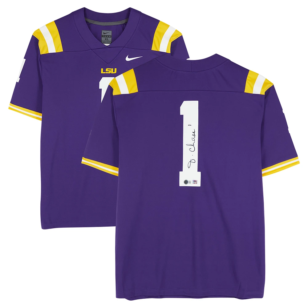 Ja'Marr Chase LSU Tigers Autographed Nike Purple Game Jersey