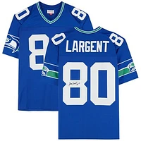 Steve Largent Seattle Seahawks Autographed 1985 Mitchell & Ness Royal Replica Jersey with "HOF '95" Inscription