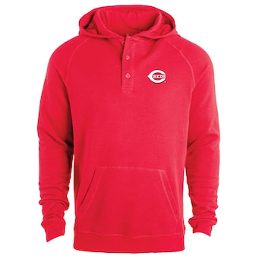 Men's Dunbrooke Red Cincinnati Reds Montana Lightweight Raglan Pullover Hoodie