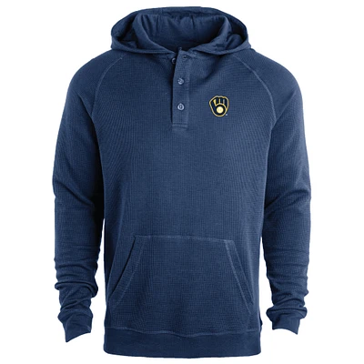 Men's Dunbrooke Navy Milwaukee Brewers Montana Lightweight Raglan Pullover Hoodie