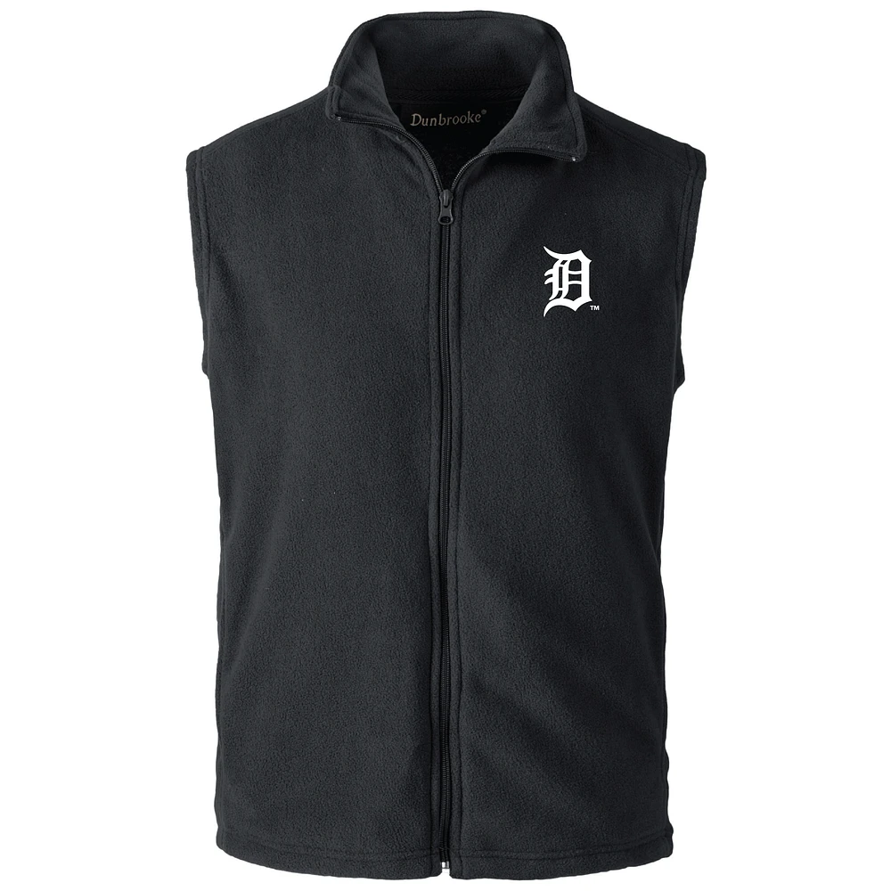 Men's Dunbrooke Black Detroit Tigers Full-Zip Vest