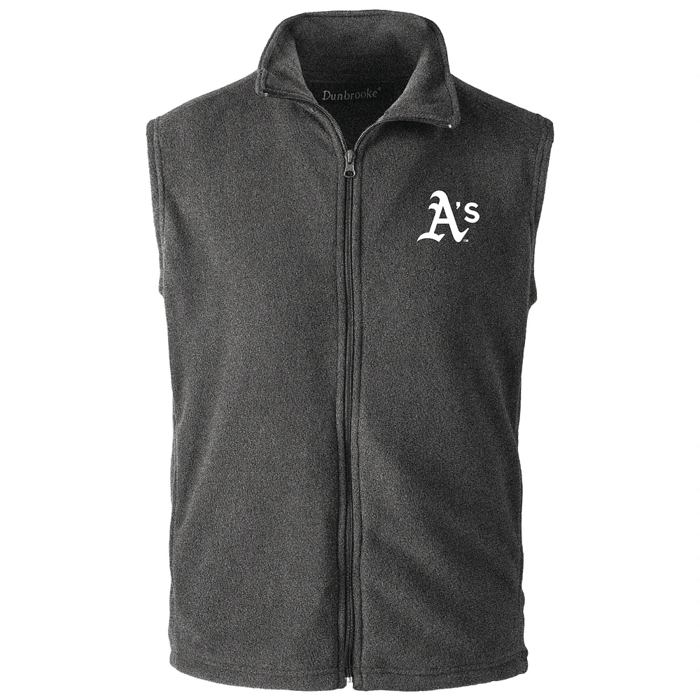 Men's Dunbrooke Gray Athletics Houston Full-Zip Vest