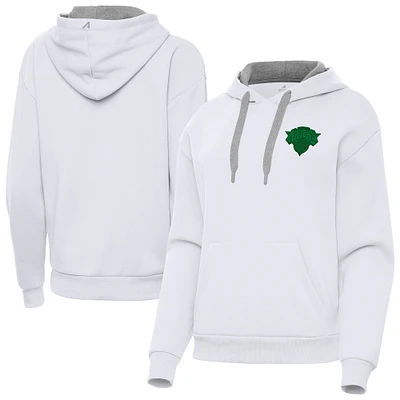 Women's Antigua New York Knicks St. Patrick's Day Victory Pullover Hoodie