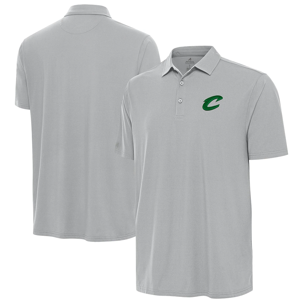 Men's Antigua Gray Cleveland Cavaliers St. Patrick's Day Era Polo