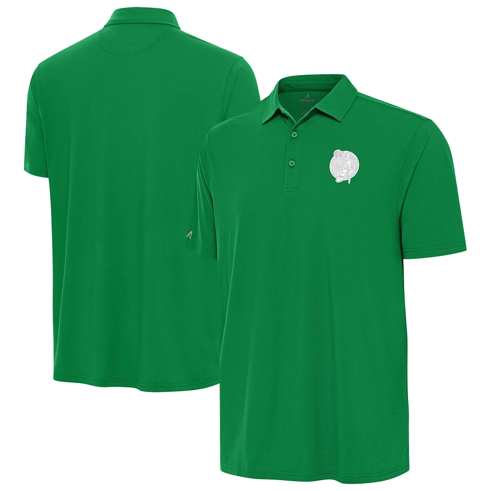 Men's Antigua Kelly Green Boston Celtics St. Patrick's Day Era Polo