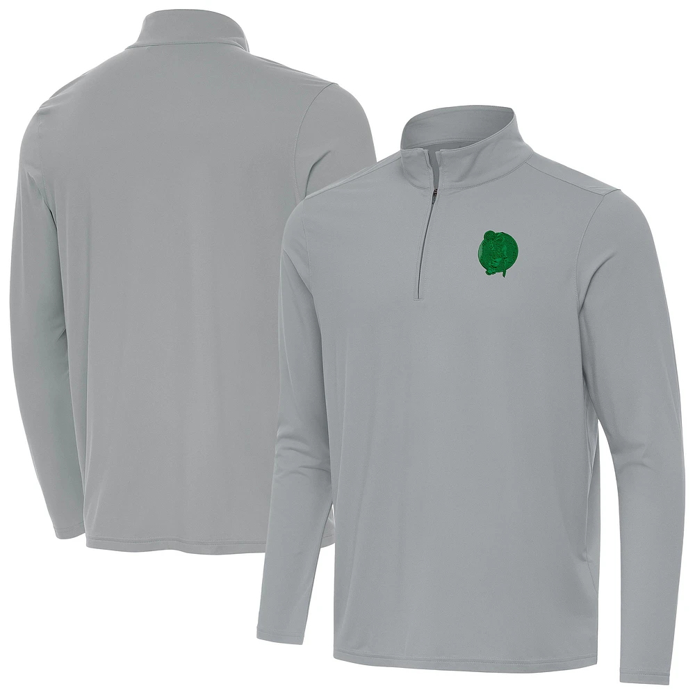 Men's Antigua Boston Celtics St. Patrick's Day Intent Quarter-Zip Jacket