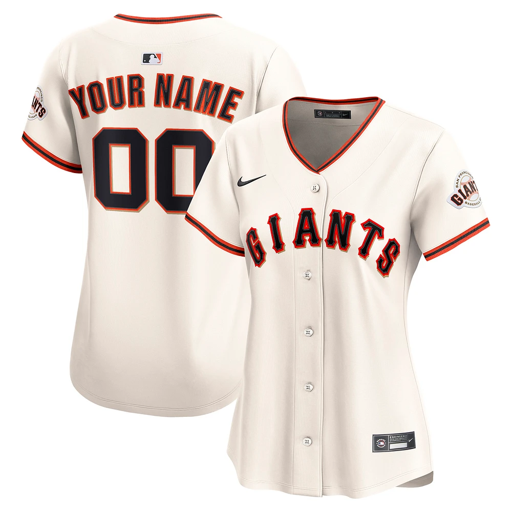 Women's Nike Cream San Francisco Giants Home Limited Custom Jersey