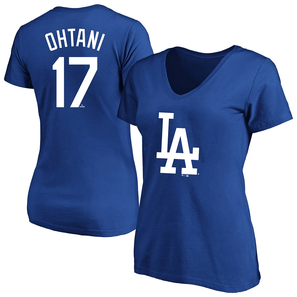 Women's Profile Shohei Ohtani Royal Los Angeles Dodgers Plus Name & Number T-Shirt
