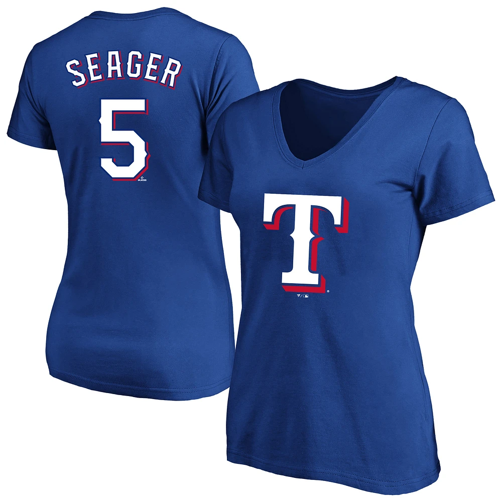 Women's Profile Corey Seager Royal Texas Rangers Plus Name & Number T-Shirt