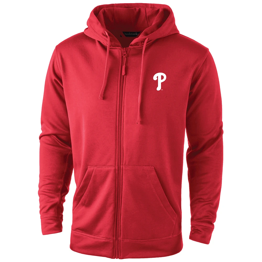 Men's Dunbrooke Red Philadelphia Phillies Trophy Full-Zip Hoodie