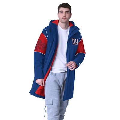 Men's Starter Royal New York Giants Dynasty Polyfill Stadium Full-Zip Jacket
