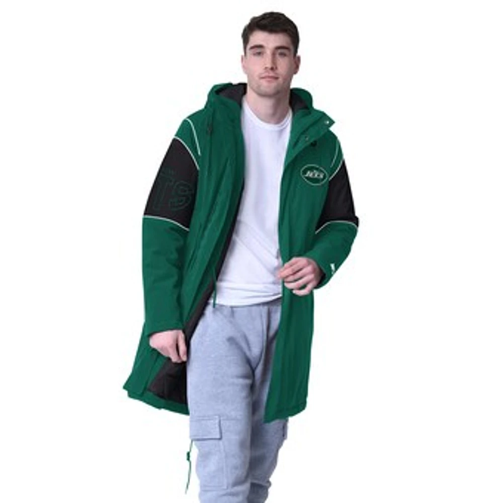 Men's Starter Green New York Jets Dynasty Polyfill Stadium Full-Zip Jacket