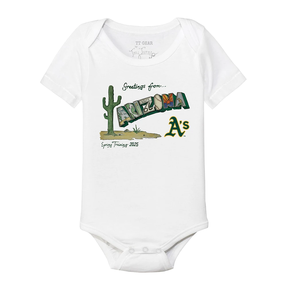 Infant Tiny Turnip White Athletics Spring Training 2025 Bodysuit