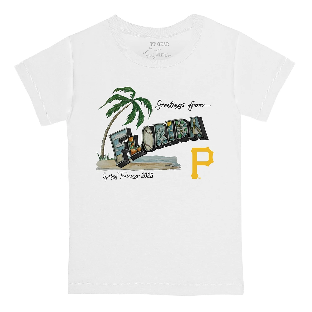 Toddler Tiny Turnip White Pittsburgh Pirates Spring Training 2025 T-Shirt