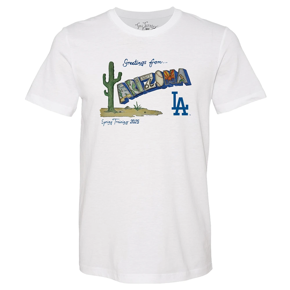 Unisex Tiny Turnip Los Angeles Dodgers White Spring Training 2025 T-Shirt