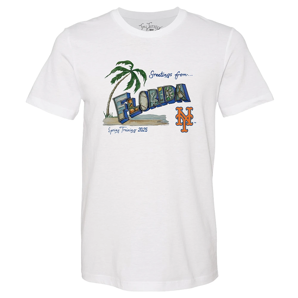 Unisex Tiny Turnip New York Mets White Spring Training 2025 T-Shirt