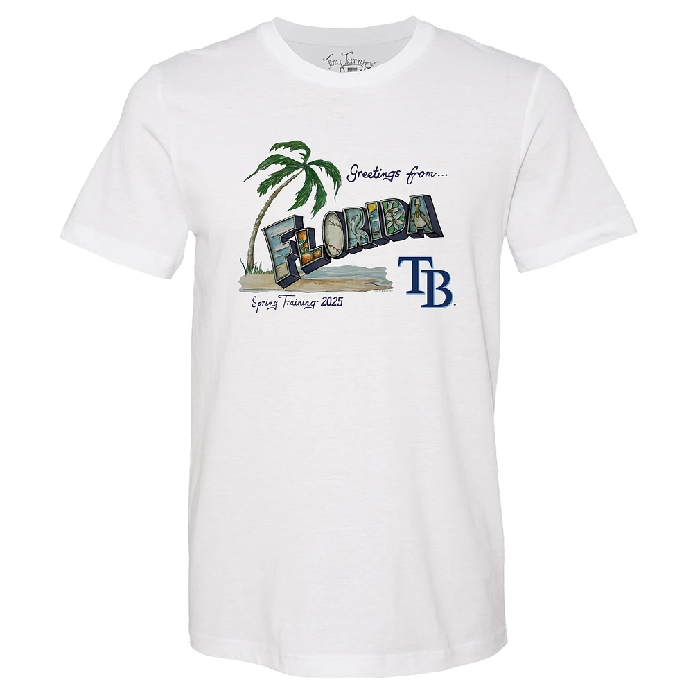 Unisex Tiny Turnip Tampa Bay Rays White Spring Training 2025 T-Shirt