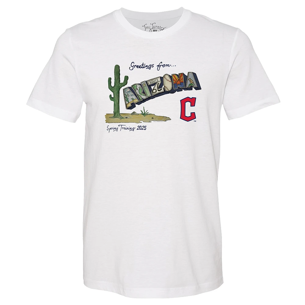 Unisex Tiny Turnip Cleveland Guardians White Spring Training 2025 T-Shirt