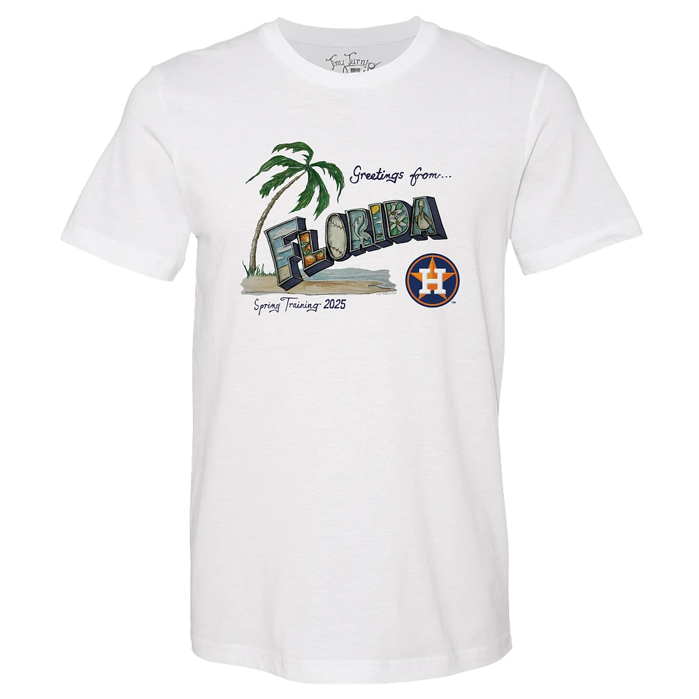 Unisex Tiny Turnip Houston Astros White Spring Training 2025 T-Shirt