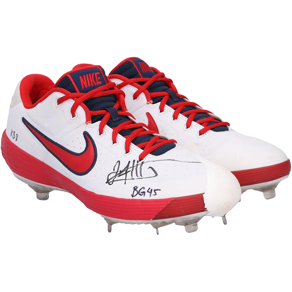 Jack Flaherty St. Louis Cardinals Autographed Game-Used Red/White/Navy Nike Cleats from the 2023 MLB Season