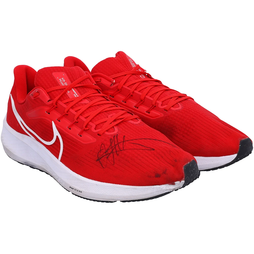 Jack Flaherty St. Louis Cardinals Autographed Player-Worn Red Nike Shoes from the 2023 MLB Season