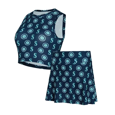 Women's Concepts Sport Navy Seattle Mariners Knit Tank Top & Skort Set