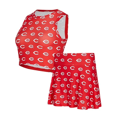 Women's Concepts Sport Red Cincinnati Reds Knit Tank Top & Skort Set