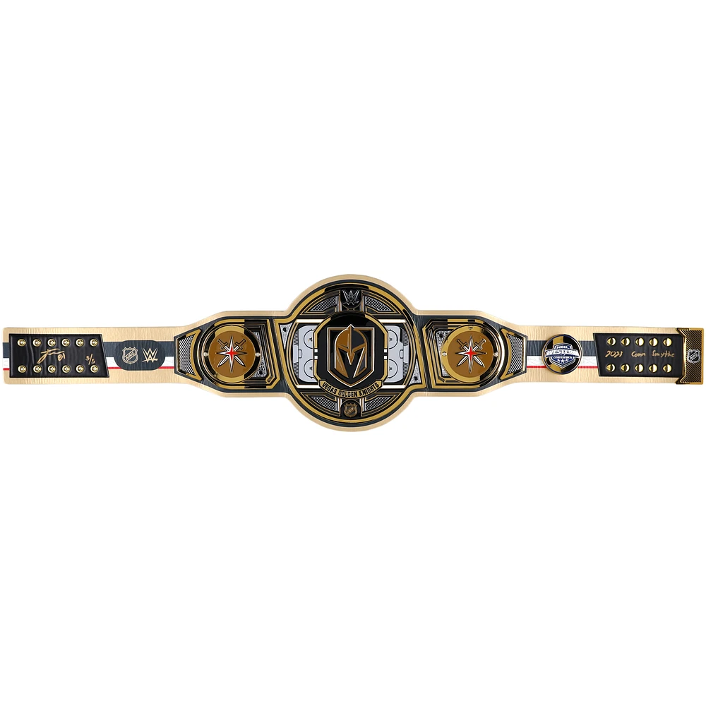 Jonathan Marchessault Vegas Golden Knights Autographed WWE Legacy Title Belt with "2023 Conn Smythe" Inscription - Limited Edition #5/5