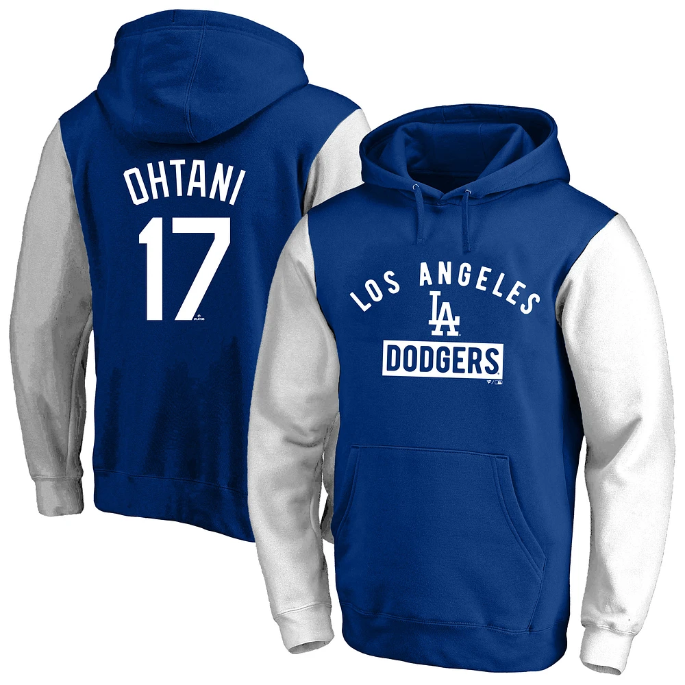 Men's Profile Shohei Ohtani Royal Los Angeles Dodgers Big & Tall Name Number Fleece Pullover Hoodie