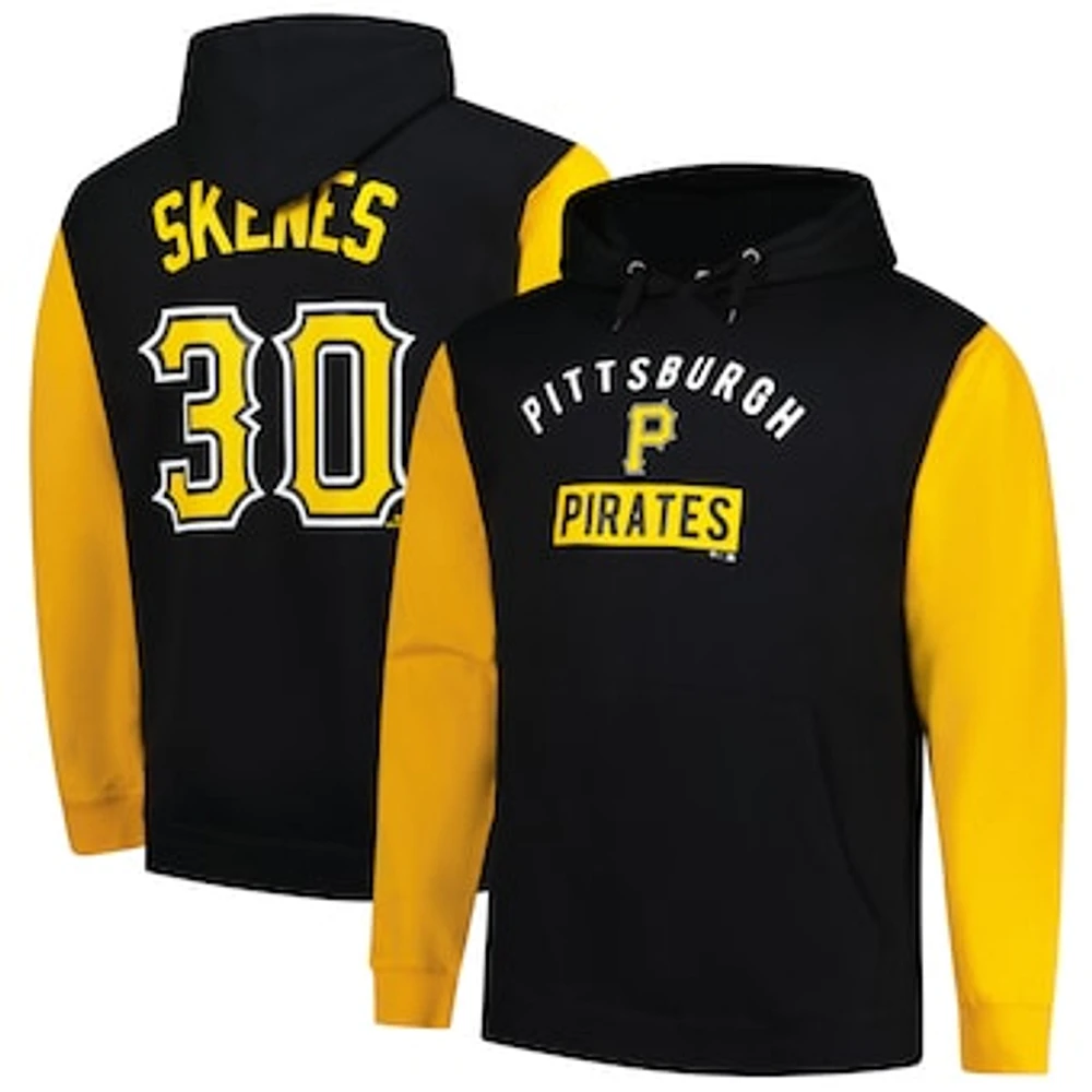 Men's Profile Paul Skenes Black Pittsburgh Pirates Big & Tall Fleece Pullover Hoodie