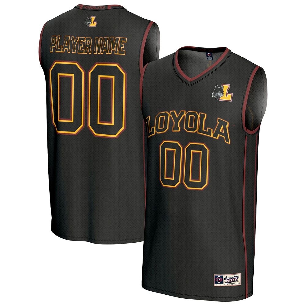 Men's GameDay Greats Black Loyola Chicago Ramblers NIL Pick-A-Player Lightweight Men's Basketball Fashion Jersey