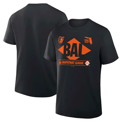 Men's Fanatics Black Baltimore Orioles 2025 Spring Training Grapefruit League True Icon T-Shirt