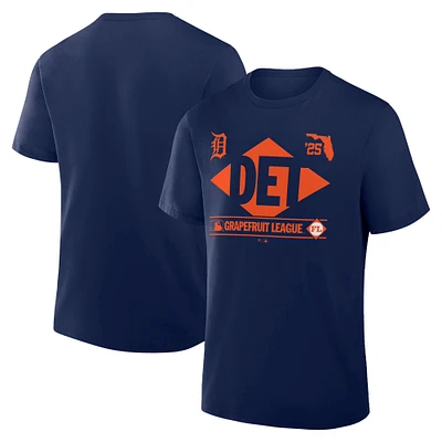 Men's Fanatics Navy Detroit Tigers 2025 Spring Training Grapefruit League True Icon T-Shirt