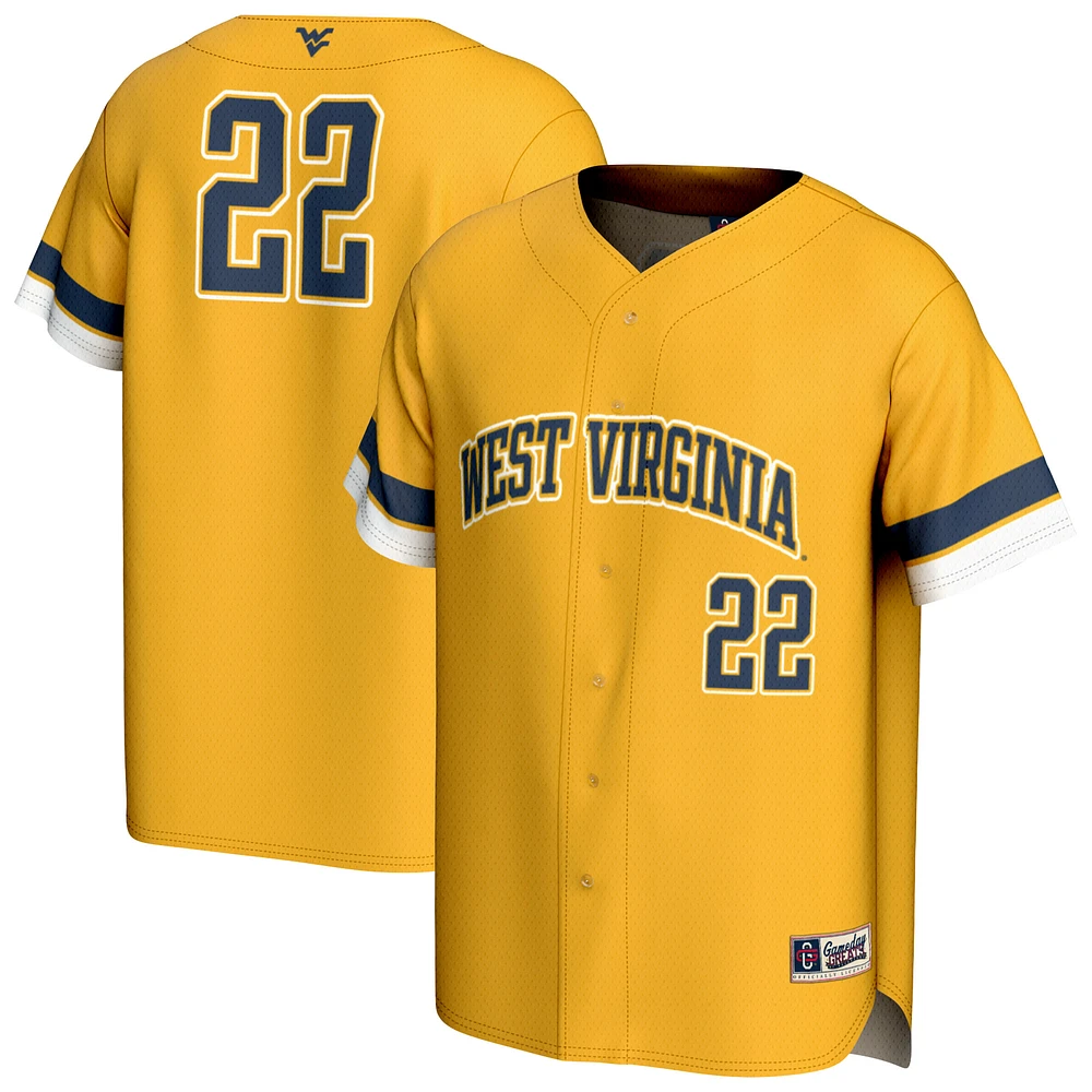 Unisex GameDay Greats Gold West Virginia Mountaineers Pick-A-Player Baseball Fashion Jersey