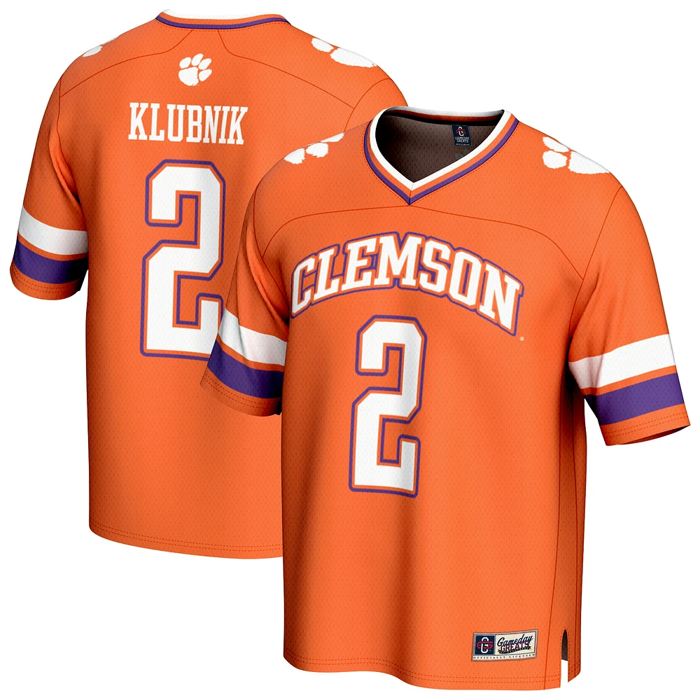 Unisex GameDay Greats Cade Klubnik Orange Clemson Tigers NIL Football Fashion Jersey