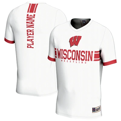 Unisex GameDay Greats White Wisconsin Badgers Lightweight Collegiate Wrestling NIL Fashion Jersey