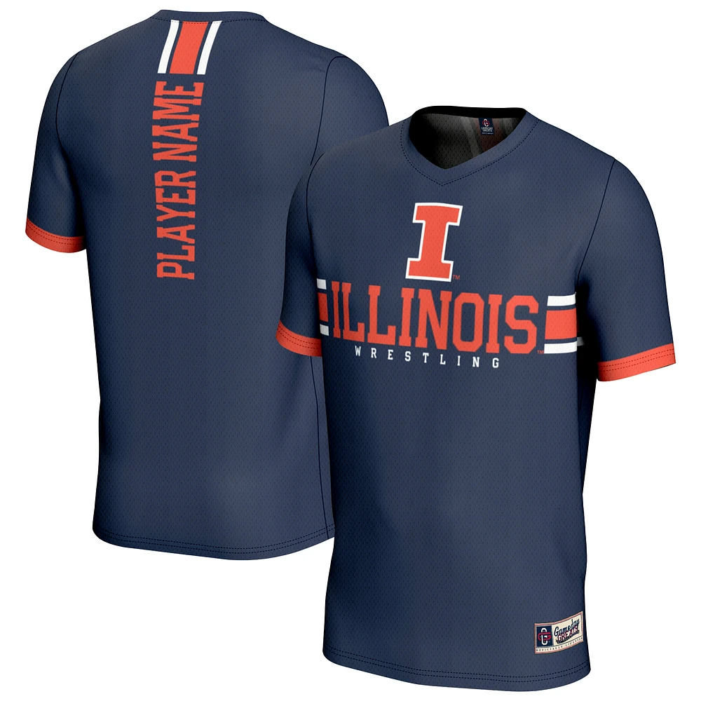 Illinois Fighting Illini GameDay Greats Lightweight Collegiate Wrestling NIL Fashion Jersey - Navy