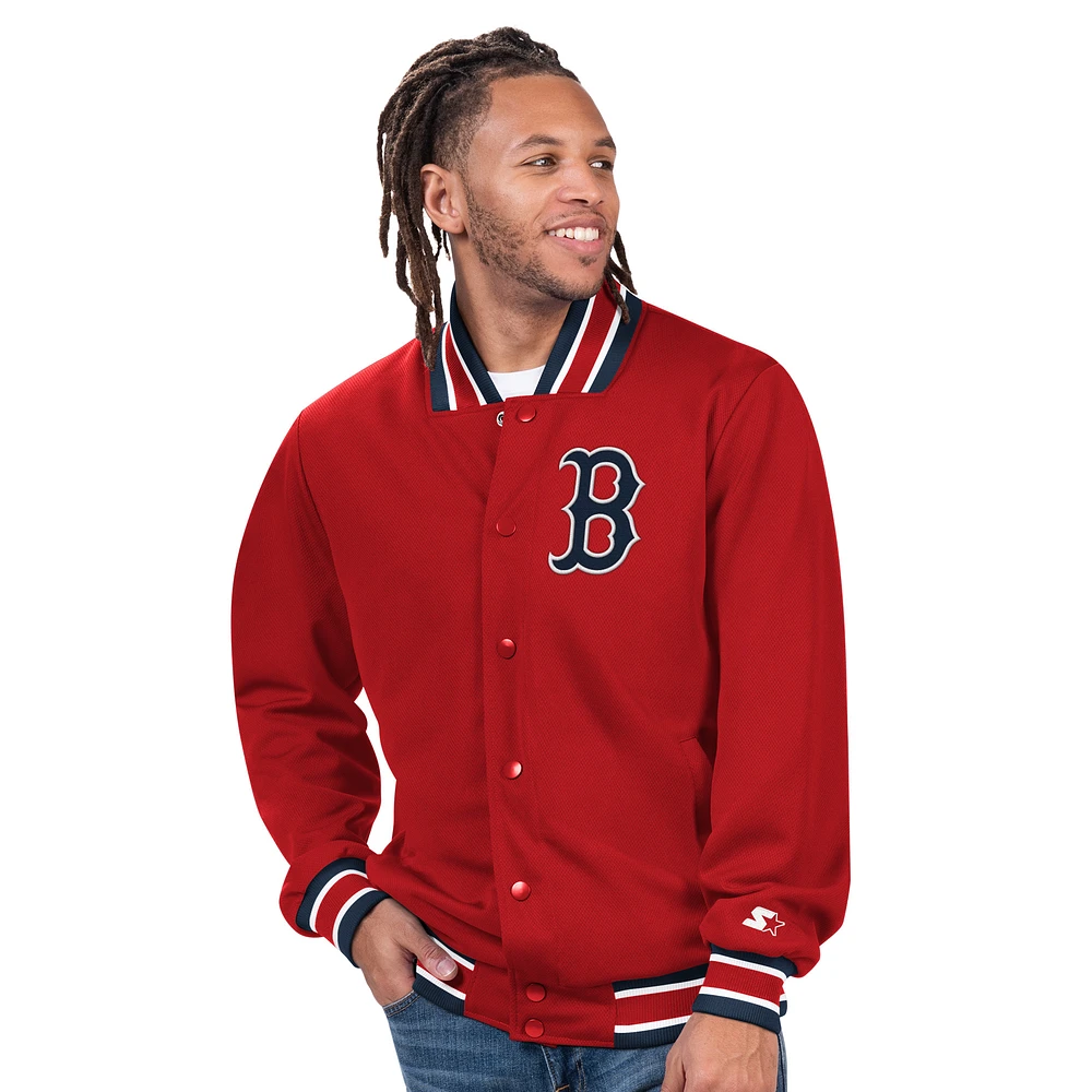 Men's Starter Red Boston Red Sox Varsity Full-Snap Jacket
